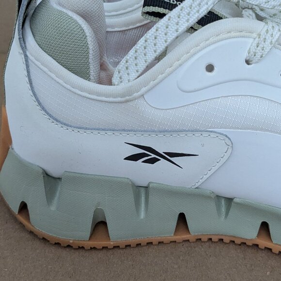 Reebok Zig Dynamica Running Sneakers Women's Athletic Shoes Size 8 White/Green . - Picture 8 of 16